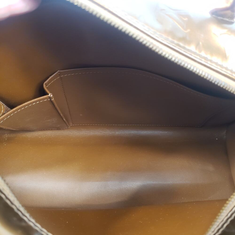 Louis Vuitton Vernis Tompkins Satchel Monogram Metallic Copper - Picture 8 of 15